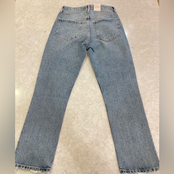 AGOLDE Riley High-Rise Straight Cropped Jeans in Escalate size 26 - Picture 6 of 13
